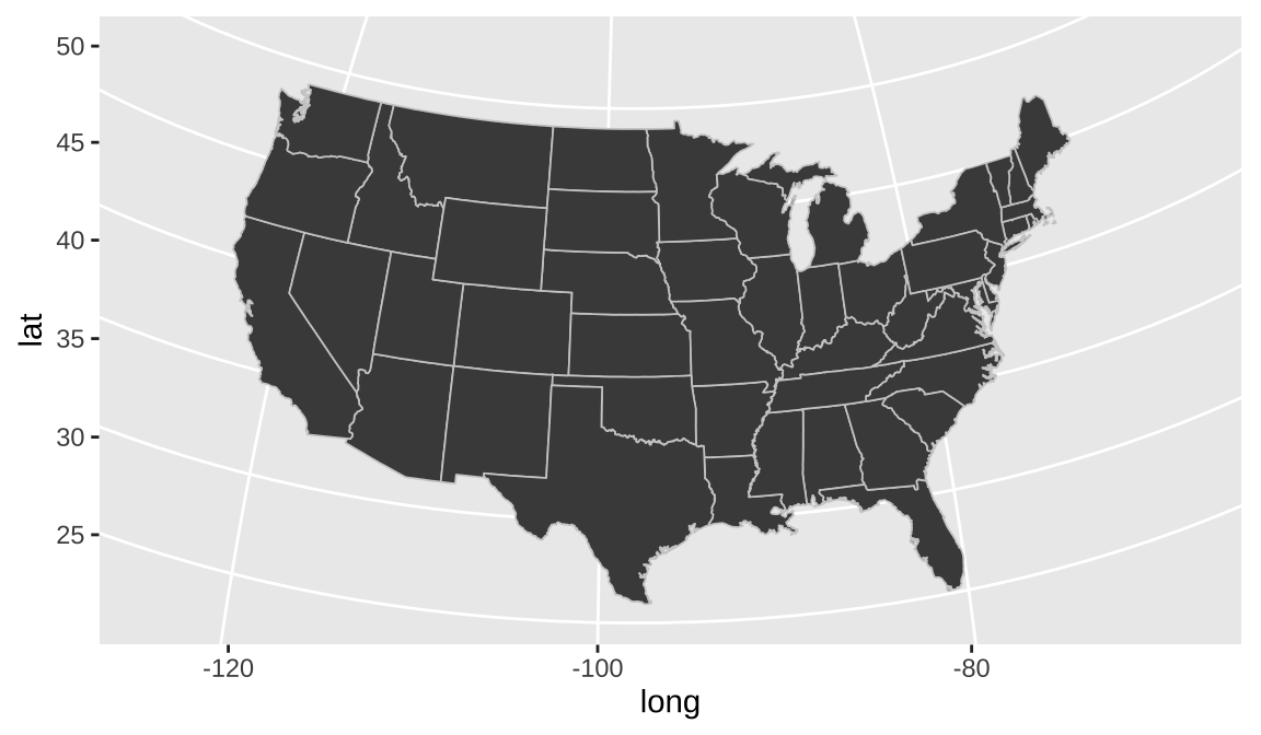 北美州级地图
